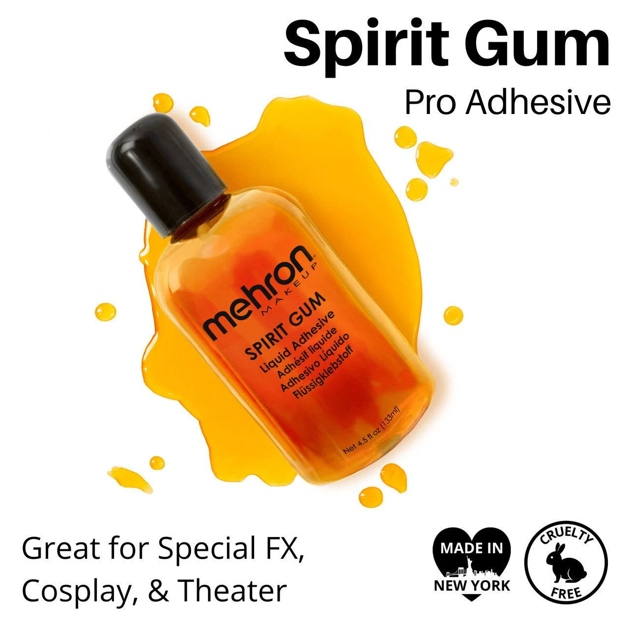 Mehron Spirit Gum Liquid Adhesive 2 Mehron Spirit Gum Liquid Adhesive - Image 2