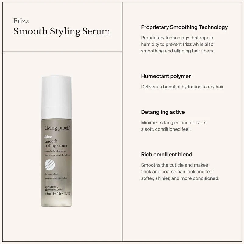 Living Proof Frizz Smooth Styling Serum 4 Living Proof Frizz Smooth Styling Serum - Image 4