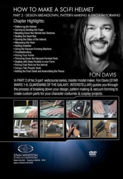 Stan Winston Studio How To Make A Sci-Fi Helmet (DVD) -Camera Ready Cosmetics 858385005055 How to Make a Scifi Helmet Pt2 Back