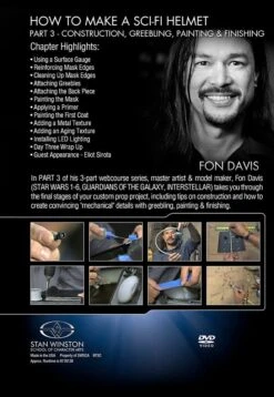 Stan Winston Studio How To Make A Sci-Fi Helmet (DVD) -Camera Ready Cosmetics 858385005062 How to Make a Scifi Helmet Pt3 Back