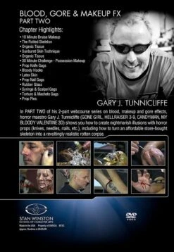 Stan Winston Studio Blood, Gore & Makeup FX (DVD) -Camera Ready Cosmetics 858385005109 Blood Gore Makeup FX Back