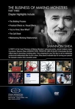 Stan Winston Studio The Business Of Making Monsters (DVD) -Camera Ready Cosmetics 858385005253 The Business of Making Monsters Pt3 Back