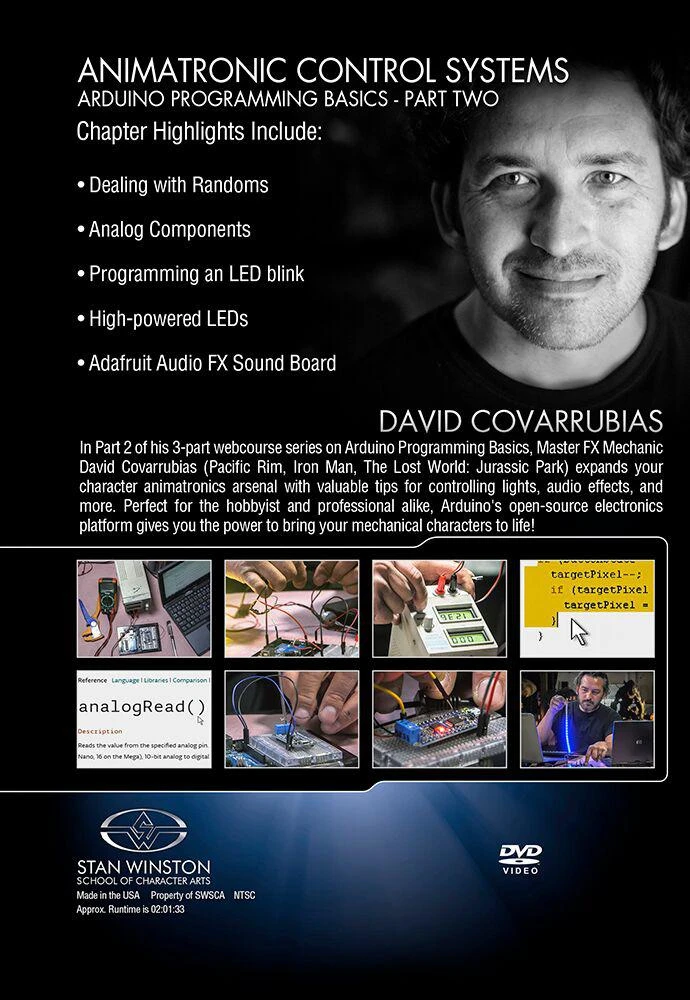 Stan Winston Studio Animatronic Control Systems - Arduino Programming Basics (DVD) 4 Stan Winston Studio Animatronic Control Systems - Arduino Programming Basics (DVD) - Image 4