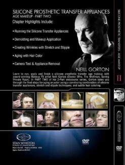 Stan Winston Studio Silicone Prosthetic Transfer Appliances Age Makeup (DVD) -Camera Ready Cosmetics 858385005475 Silicone Prosthetic Transfer Appliances Pt2 Back