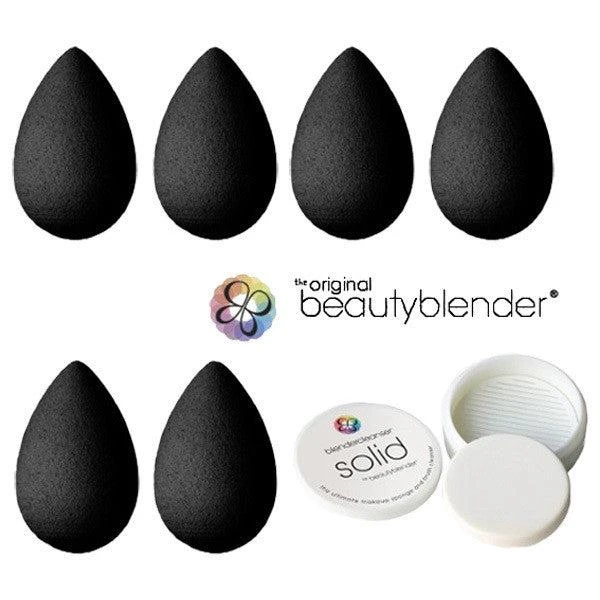Beautyblender Pro BLACK Pack (6 Blenders + 1 Solid Cleanser) 2 Beautyblender Pro BLACK Pack (6 Blenders + 1 Solid Cleanser) - Image 2