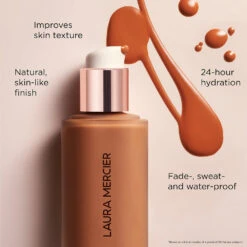 Laura Mercier Real Flawless Weightless Perfecting Foundation -Camera Ready Cosmetics LM SP23 RFF INFOGRAPHIC 2000X2000 b