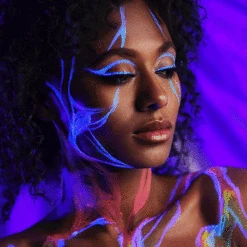 Mehron Paradise Makeup Neon UV Glow Palette -Camera Ready Cosmetics MehronParadiseMakeupNeonUVGlowPalette model 2