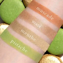 Viseart Petits Fours Pistache Eyeshadow Palette -Camera Ready Cosmetics PetitsFours Pistache Swatches Light 5.5.22