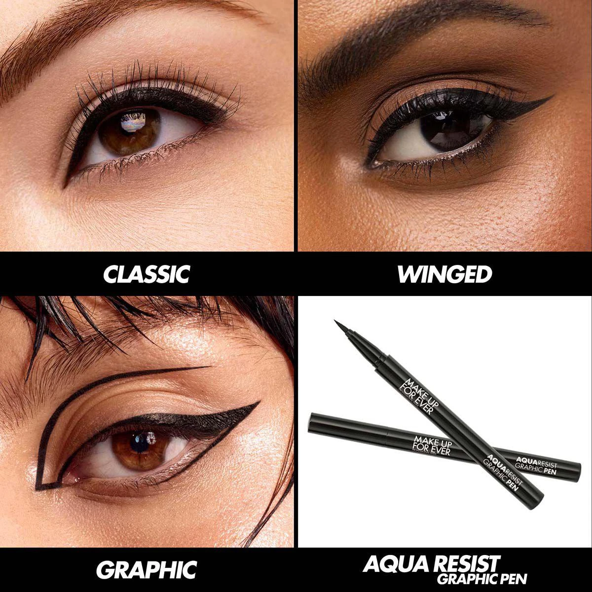 Make Up For Ever Aqua Resist Graphic Pen - Black 3 Make Up For Ever Aqua Resist Graphic Pen - Black - Image 3