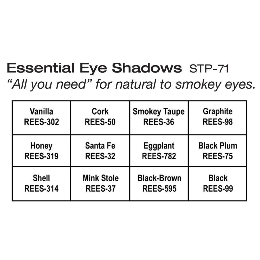 Ben Nye Studio Color Essential Eye Shadow Palette (STP-71) 2 Ben Nye Studio Color Essential Eye Shadow Palette (STP-71) - Image 2