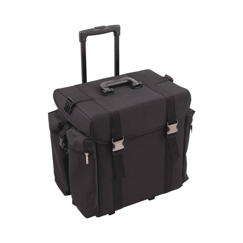 Just Case All Black Soft-Sided Nylon Professional Rolling Hairstylist Case - C6402NLAB 1 Just Case All Black Soft-Sided Nylon Professional Rolling Hairstylist Case - C6402NLAB