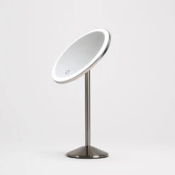 Ilios Lighting Rechargeable Round Table Mirror -Camera Ready Cosmetics ilios lighting battery mirror tilt