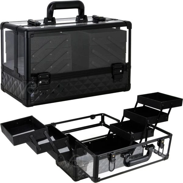 Just Case Armored Acrylic 6 Tier Pro Makeup Case (JMP002) 2 Just Case Armored Acrylic 6 Tier Pro Makeup Case (JMP002) - Image 2