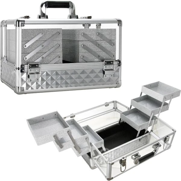 Just Case Armored Acrylic 6 Tier Pro Makeup Case (JMP002) 1 Just Case Armored Acrylic 6 Tier Pro Makeup Case (JMP002)