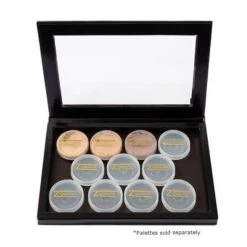Z-Palette Travel Jars 6 Pack (Medium) -Camera Ready Cosmetics z palette medium jar palette example2